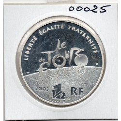 1 1/2 euro argent BE 2003 Tour de France, Sprint pièces de monnaies de Paris