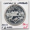 1 1/2 euro argent BE 2003 Château de Chambord pièces de monnaies de Paris