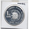 1 1/2 euro argent BE 2003 Le Normandie, New-York pièces de monnaies de Paris
