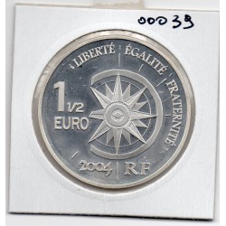 1 1/2 euro argent BE 2004 Le Transsibérien pièces de monnaies de Paris