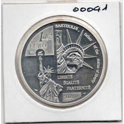 1 1/2 euro argent BE 2004 Auguste Bartholdi pièces de monnaies de Paris