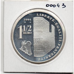 1 1/2 euro argent BE 2004 Couronnement de Napoléon Ier pièces de monnaies de Paris