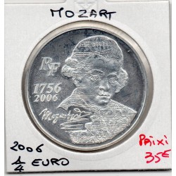 1/4 euro argent BU 2006 Wolfgang Amadeus Mozart pièces de monnaies de Paris