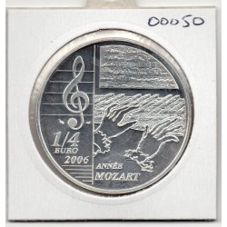 1/4 euro argent BU 2006 Wolfgang Amadeus Mozart pièces de monnaies de Paris