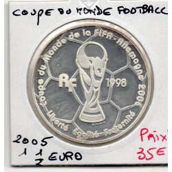 1 1/2 euro argent BE 2005 Coupe du monde FIFA 2006 pièces de monnaies de Paris
