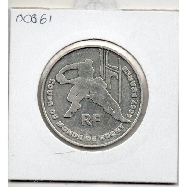 1/4 euro argent BU 2007 Coupe du monde de rugby pièces de monnaies de Paris
