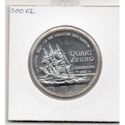 1/4 euro argent BU 2007 La Fayette pièces de monnaies de Paris