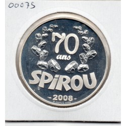 1 1/2 euro argent BE 2008 Spirou pièces de monnaies de Paris