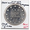 1 1/2 euro argent BE 2008 Europa Présidence de l'UE pièces de monnaies de Paris