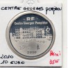 10 euros argent BE 2010 Centre Georges Pompidou pièces de monnaies de Paris