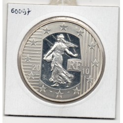 10 euros argent BE 2010 Semeuse, le nouveau franc pièces de monnaies de Paris