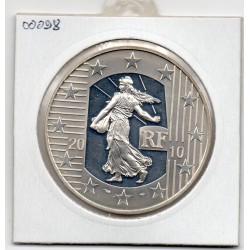 10 euros argent BE 2010 Semeuse, le nouveau franc pièces de monnaies de Paris