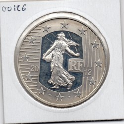 10 euros argent BE 2012 Semeuse Introduction de l'euro de monnaies de Paris