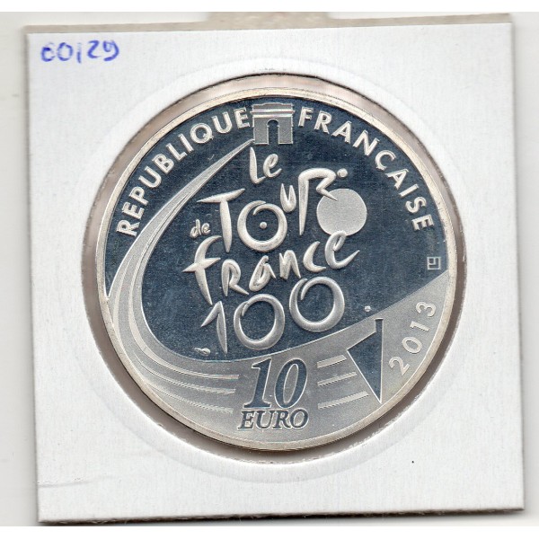 10 euros argent BE 2013 Tour de France, Maillot blanc Pièces de monnaies de Paris