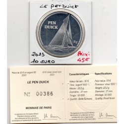 10 euros argent BE 2013 le Pen Duick Pièces de monnaies de Paris