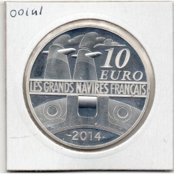 10 euros argent BE 2014, Le Normandie Pièces de monnaies de Paris