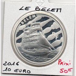 10 euros argent BE 2016, Le Belem Pièces de monnaies de Paris