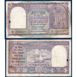 Inde Pick N°38, TB Billet de banque de 10 Ruppes 1949-1957