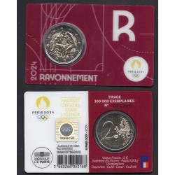 2 euro commémorative France 2024 Jeux olympiques version Rayonnement pièce de monnaie €