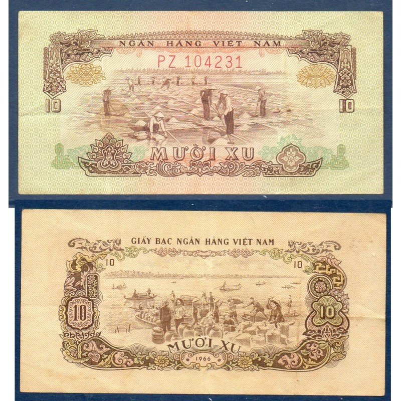 Viet-Nam Sud Pick N°37a, TTB Billet de banque de 10 Xu 1966-1975