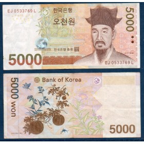Corée du Sud Pick N°55a, TTB Billet de banque de 5000 Won 2006