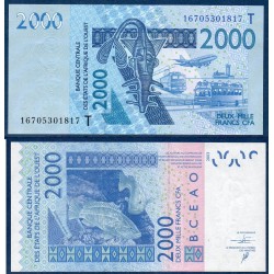 BCEAO Pick 816Tp pour le Togo, Billet de banque de 1000 Francs CFA 2016