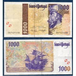 Portugal Pick N°188a, TTB Billet de banque de 1000 Escudos 31.10.1996