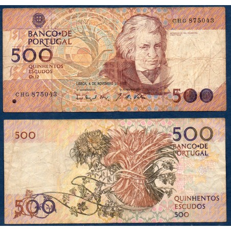Portugal Pick N°180f, Billet de banque de 500 Escudos 4.11.1993