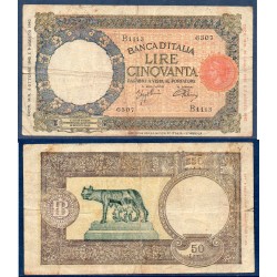 Italie Pick N°66, TB Billet de banque de 50 Lire 7.8.1943