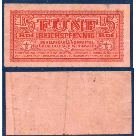 Allemagne Pick N°M33, TB Billet de banque de 5 reichspfennig 1942