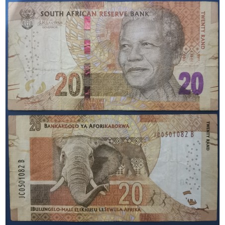Afrique du sud Pick N°139b, TB Billet de banque de 20 rand 2016 Mandela