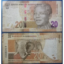 Afrique du sud Pick N°139a, TB Billet de banque de 20 rand 2014-2015 Mandela