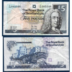 Ecosse Pick N°352e, TTB Billet de banque de 5 pounds 2008-2010 Royal Bank of Scotland