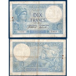 10 Francs Minerve B 25.9.1917 Billet de la banque de France