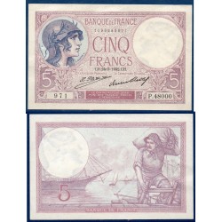 5 Francs Violet Sup 24.3.1932 Billet de la banque de France