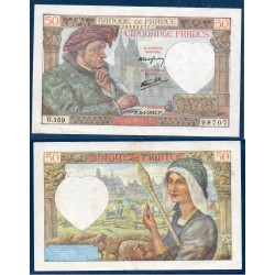 50 Francs Jacques Coeur TTB 8.1.1942 Billet de la banque de France