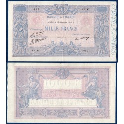 1000 Francs Bleu et Rose TTB- 10.9.1926 Billet de la banque de France