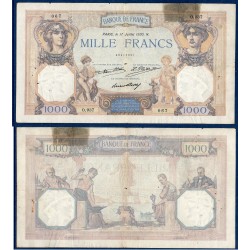 1000 Francs Cérès et Mercure TB 17.7.1930 Billet de la banque de France