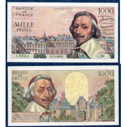 1000 Francs Richelieu Spl- 7.1.1954 Billet de la banque de France