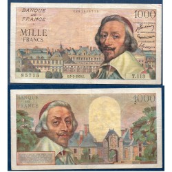 1000 Francs Richelieu TB 3.3.1955 Billet de la banque de France