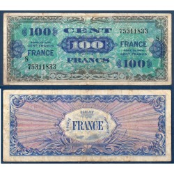 100F France série 8 TB- 1945 Billet du trésor Central
