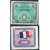 2 Francs Drapeau TTB- 1944 sans série Billet du trésor Central