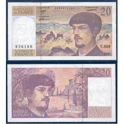 20 Francs Debussy Sup 1990 Billet de la banque de France