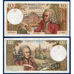 10 Francs Voltaire TB 5.9.1968 Billet de la banque de France