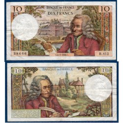 10 Francs Voltaire TB 4.7.1968 Billet de la banque de France