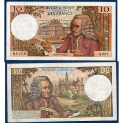 10 Francs Voltaire TB 2.11.1967 Billet de la banque de France