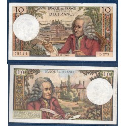 10 Francs Voltaire TB 4.11.1966 Billet de la banque de France