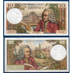 10 Francs Voltaire TB 3.3.1966 Billet de la banque de France