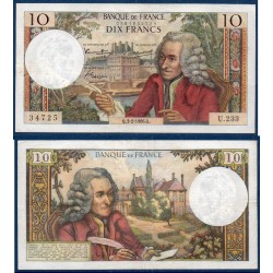 10 Francs Voltaire TTB- 3.2.1966 Billet de la banque de France