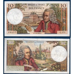 10 Francs Voltaire TB+ 7.10.1965 Billet de la banque de France